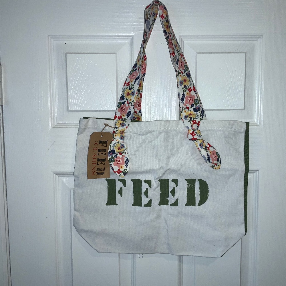 FEED FOR CLARINS RECYCLED TOTE BAG NWT
